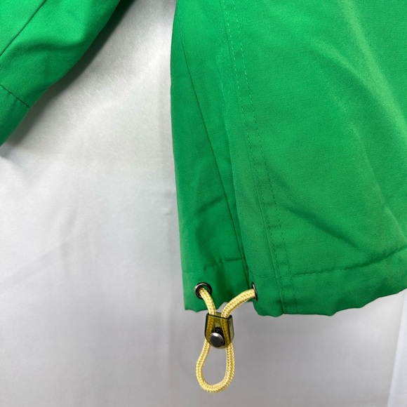 London Fog Green Blue Accent Patterned Print inner w hidden hood size Small - Picture 5 of 16